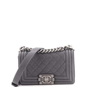 Chanel Small Boy Flap Bag Quilted Caviar